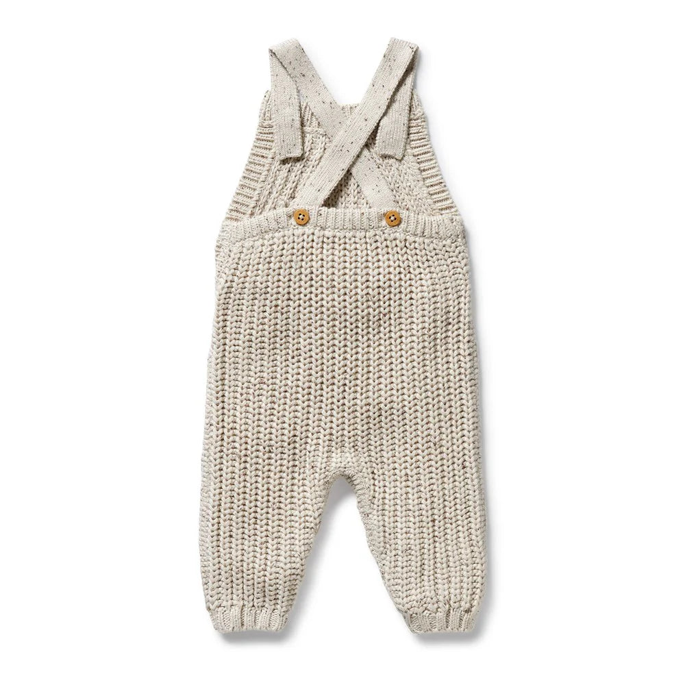Wilson & Frenchy Cookie & Cream Organic Knitted Overalls