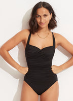 Seafolly Halter Black Bandeau One Piece