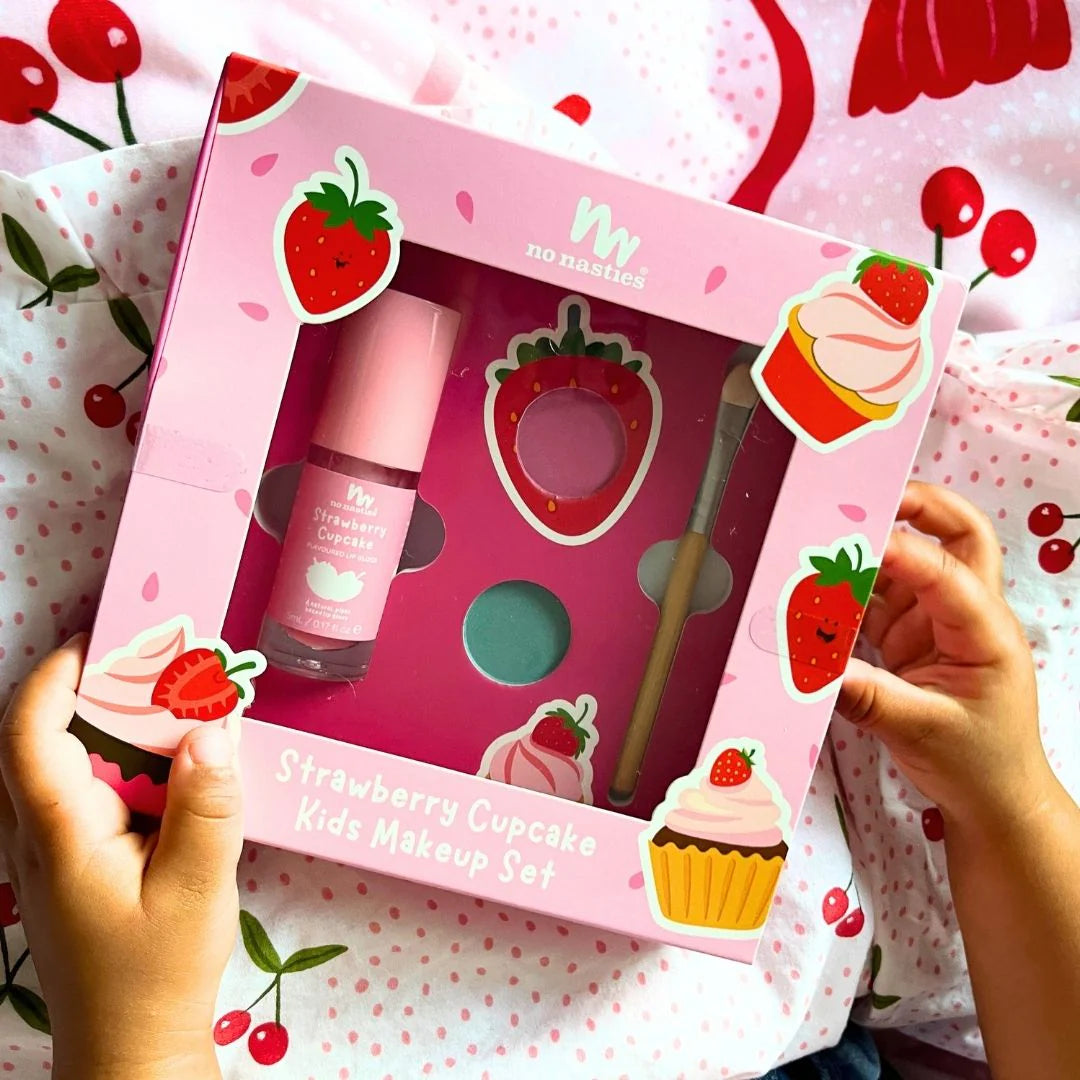 No Nasties Strawberry Cupcake Natural Makeup Gift Set
