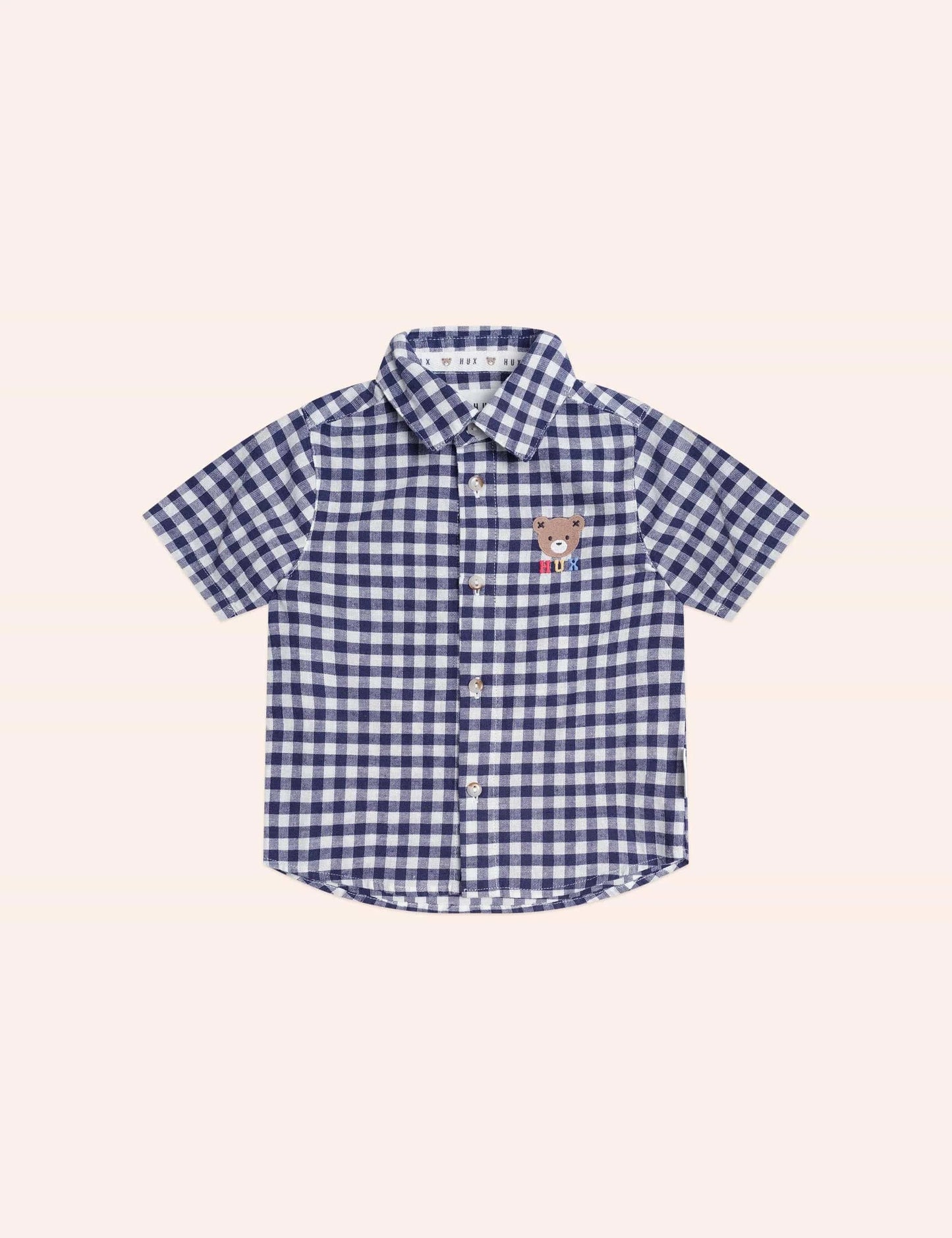 Huxbaby Huxbear Button Up Blue Check