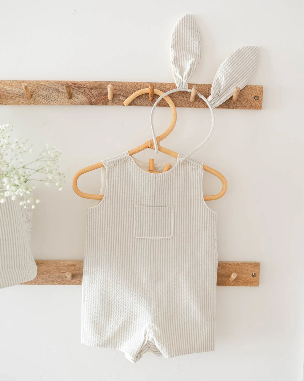 Noralee Georgie Romper | Sage Stripe