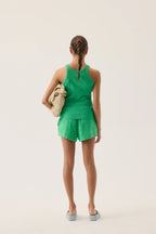 Araminta James Cruise Terry Short Tropical Green