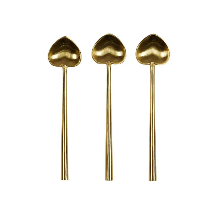 Assemble Amor Set of 3 Stainless Steel Spoons Gold