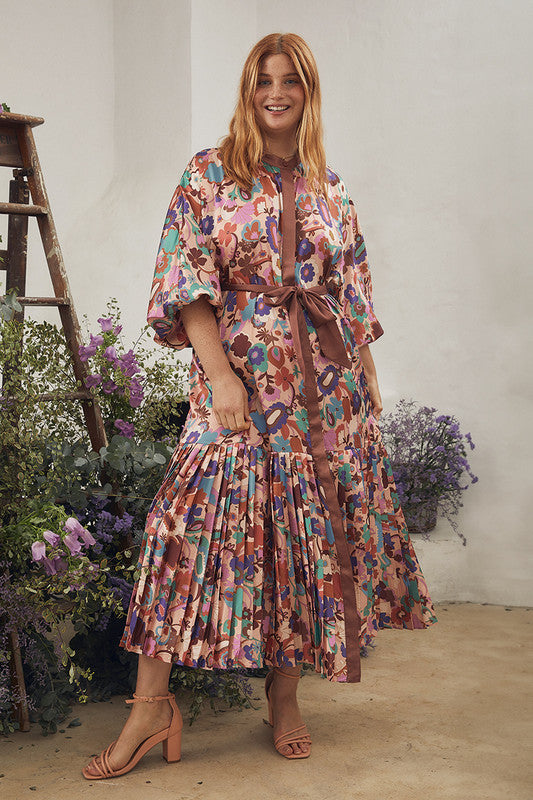 Bohemian Traders Pleated Dolman Dress || Carnaby Floral