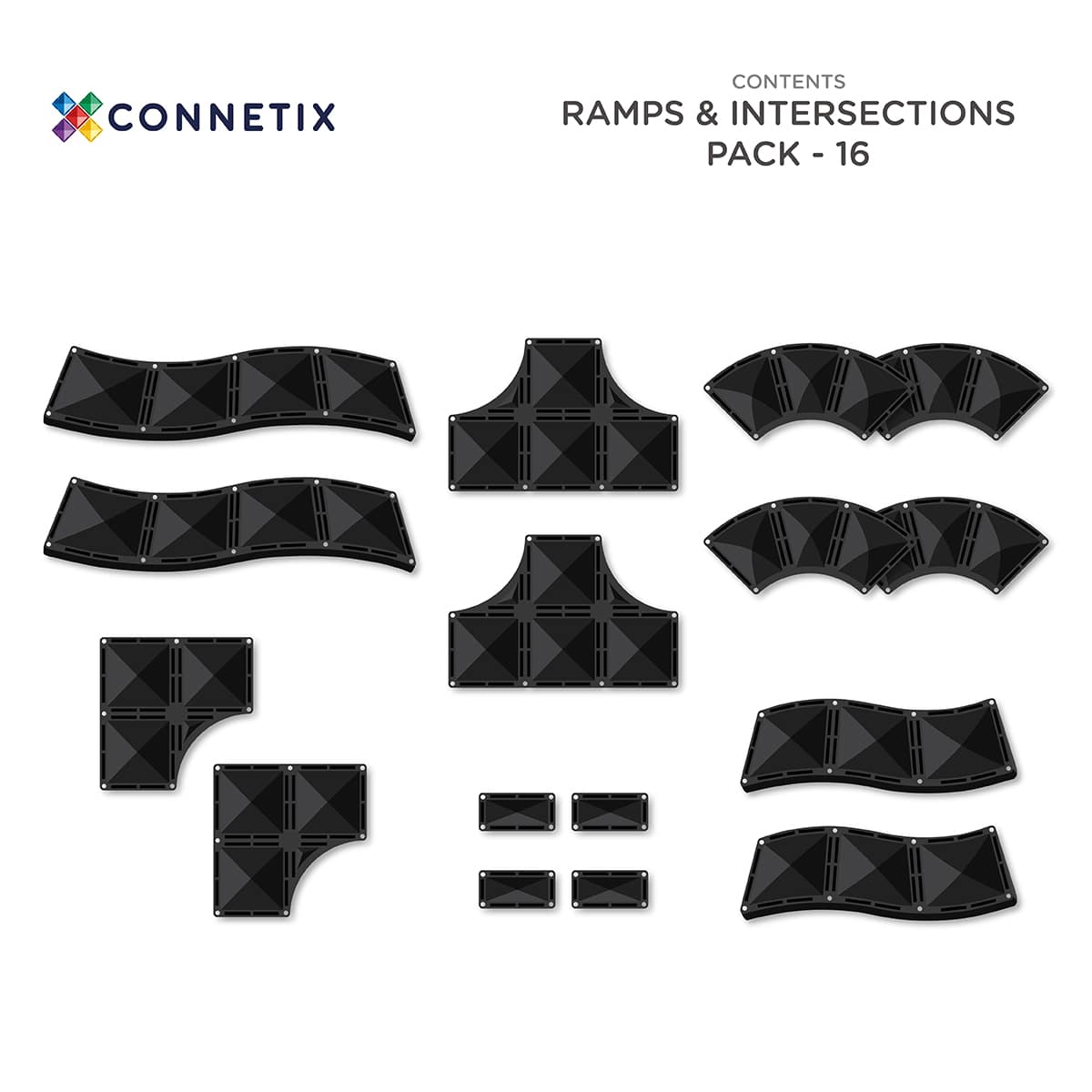 Connetix Ramps & Intersection Pack 16 pc