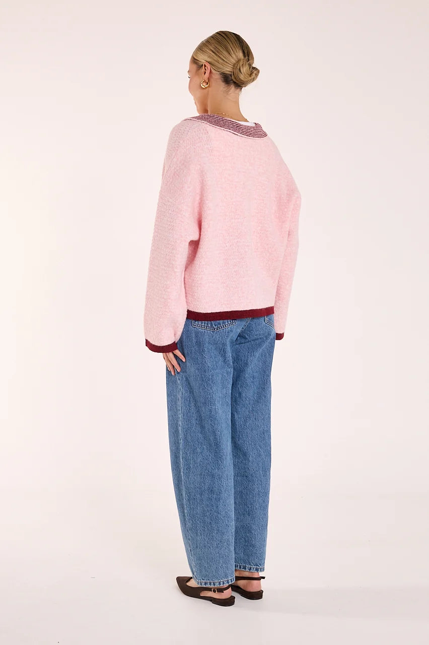 Feather & Noise Ember Knit Pink Burgundy