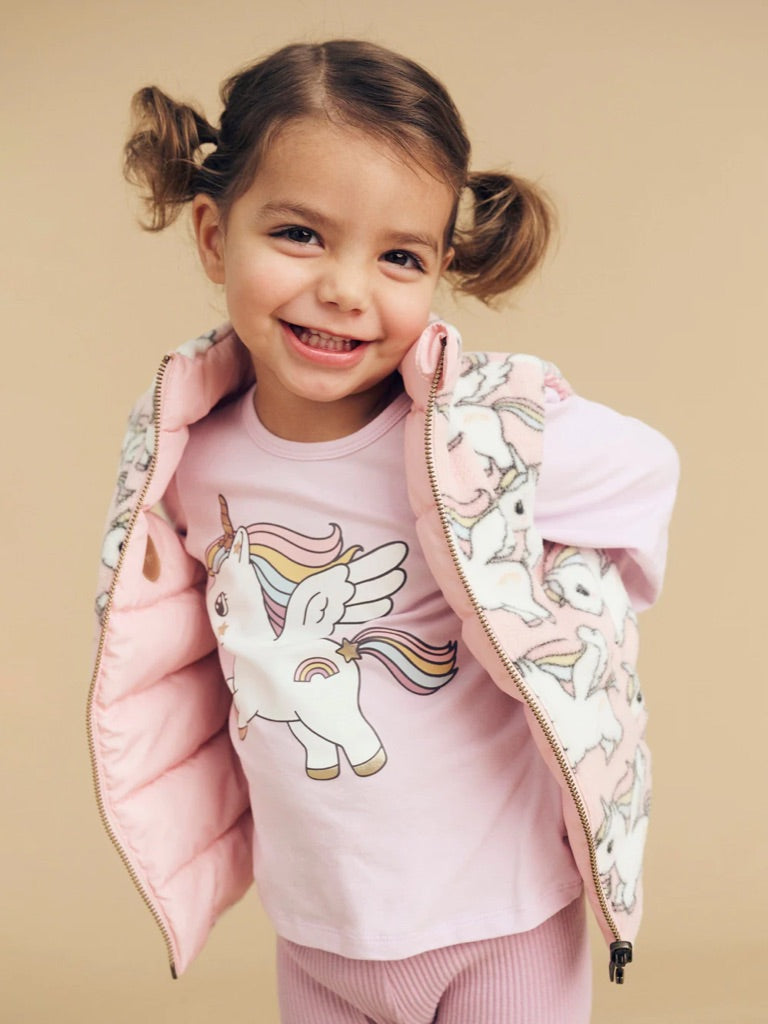 Huxbaby Magical Unicorn Reversible Fleece Vest