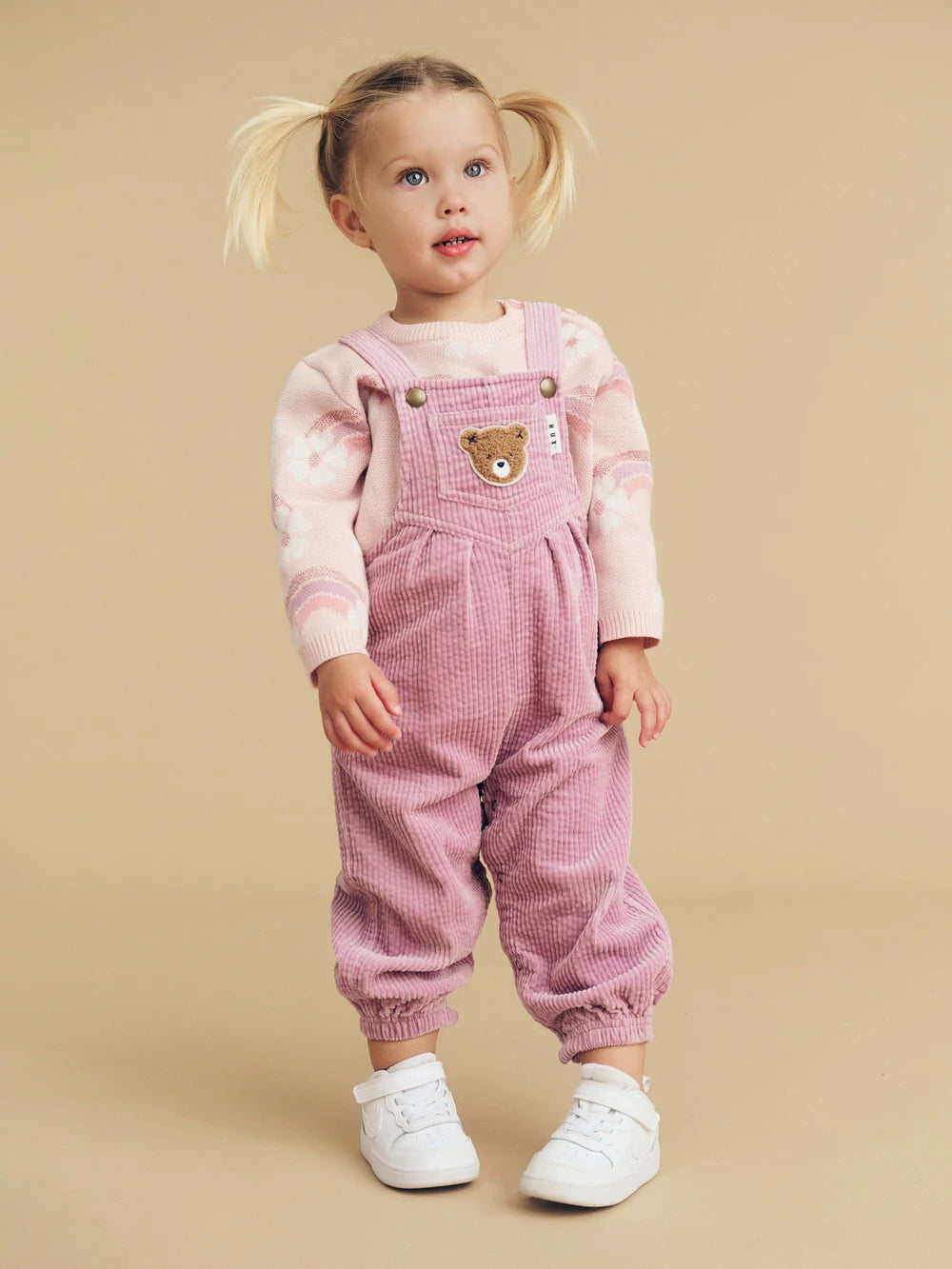 Huxbaby Orchid Cord Overalls