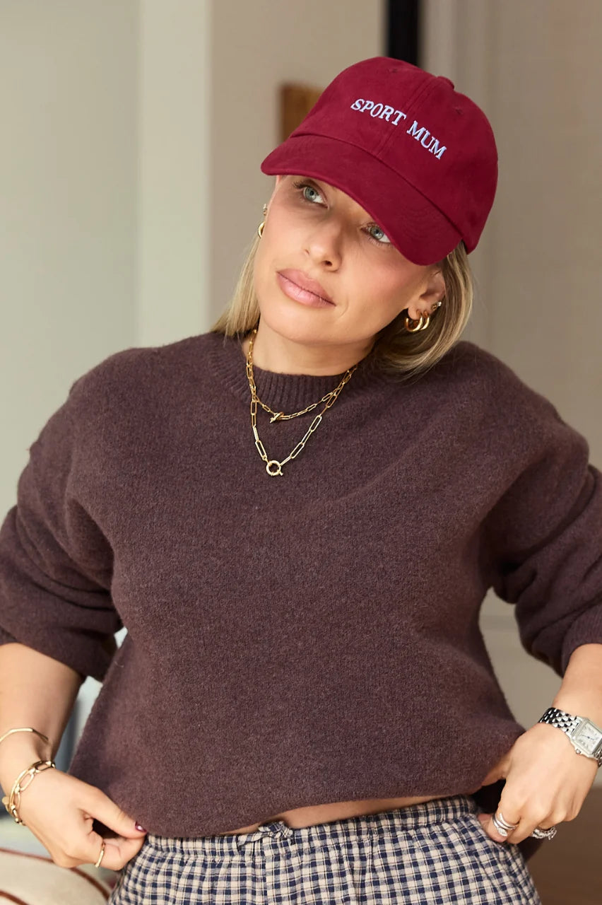 Feather & Noise Lulu Cap Sport Mum Burgundy