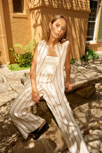 Nude Lucy Aisha Linen Amber Stripe Pant