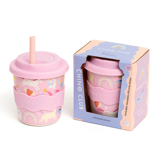 Chino Club - Pink Unicorn Kids Keep Cup 8oz