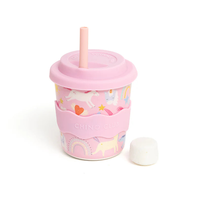 Chino Club - Pink Unicorn Kids Keep Cup 8oz