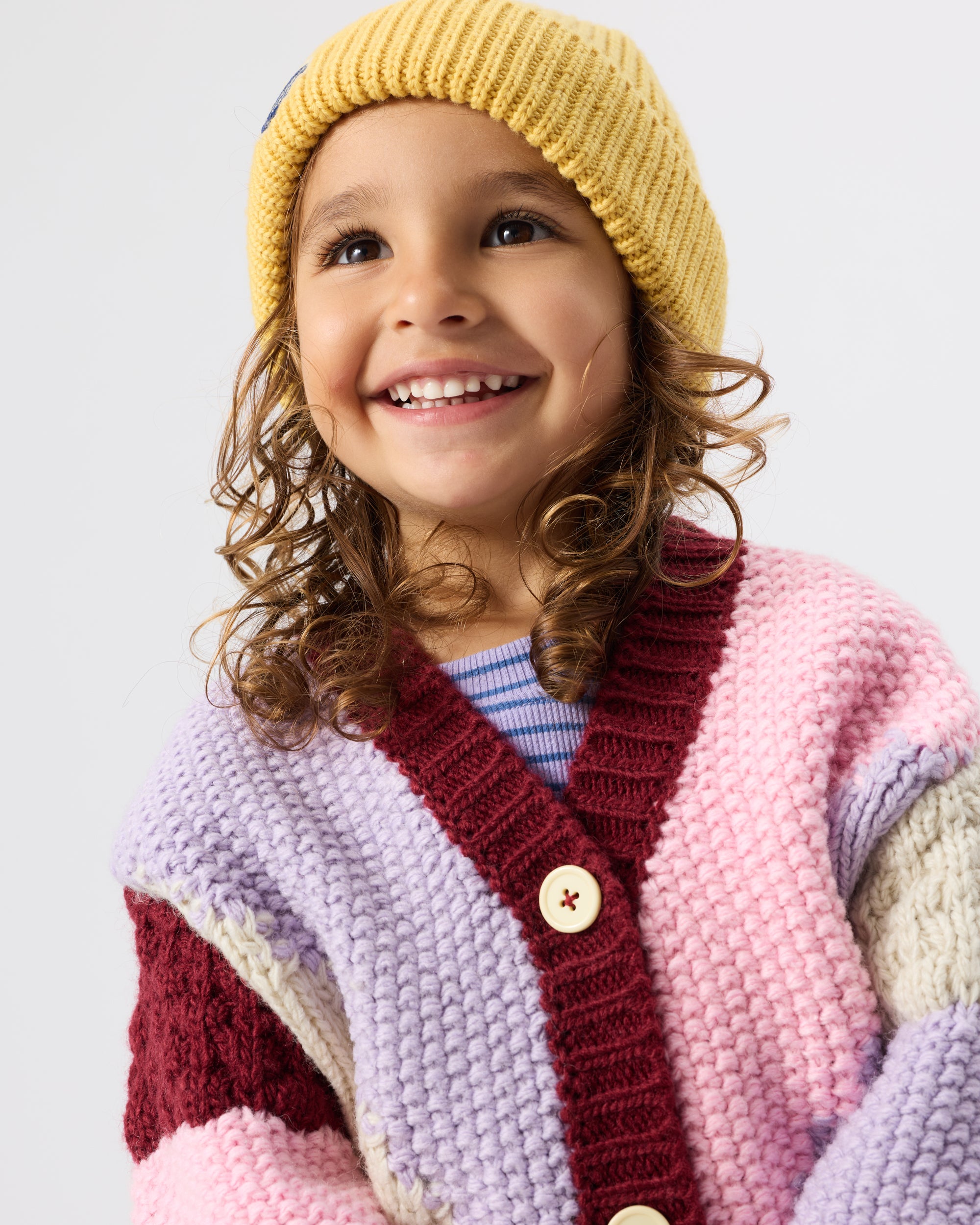 Goldie + Ace Colour Block Knit Cardigan