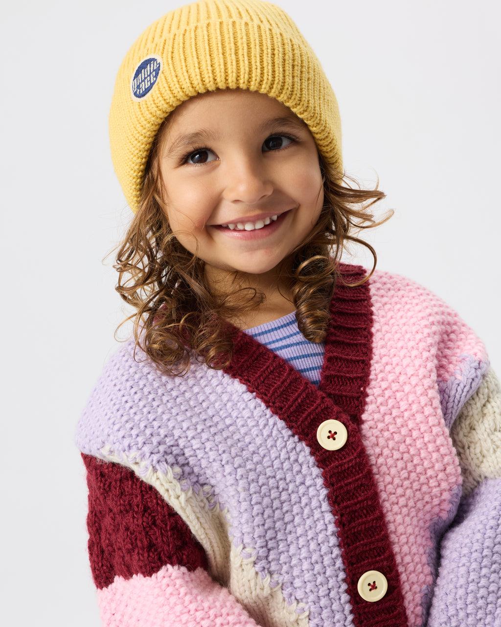 Goldie + Ace Colour Block Knit Cardigan