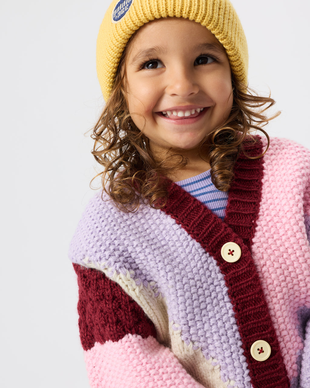 Goldie + Ace Colour Block Knit Cardigan