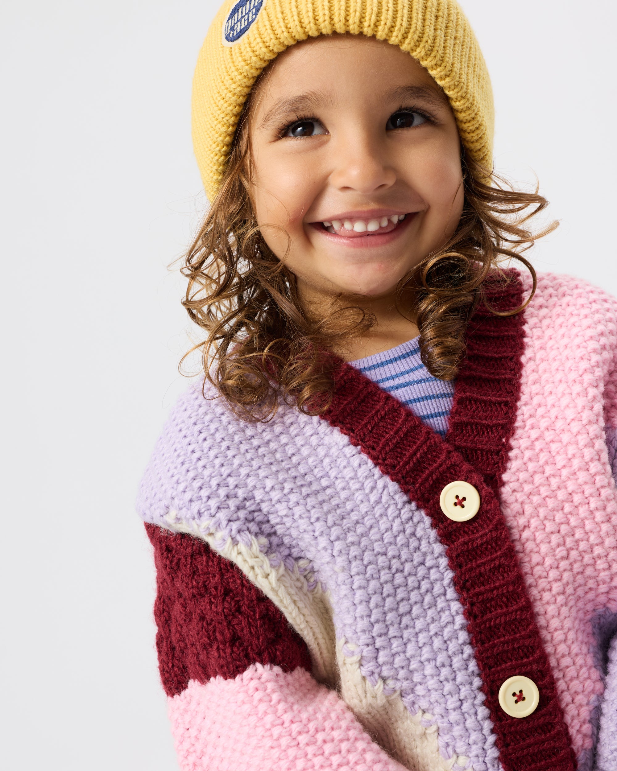 Goldie + Ace Colour Block Knit Cardigan