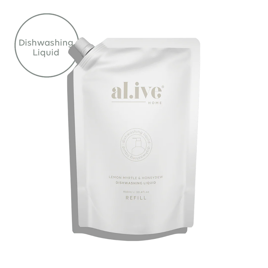 Al.ive Body 900ml Dish Wash Refill - Lemon Myrtle & Honeydew