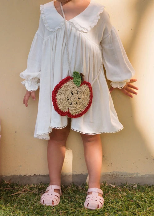 Acorn Apple Straw Bag