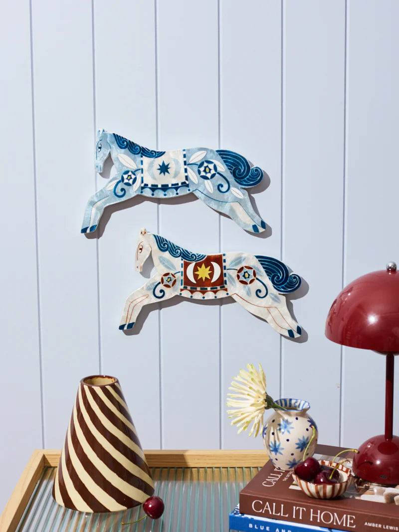 Jones & Co Paloma Wall Art Blue Horse