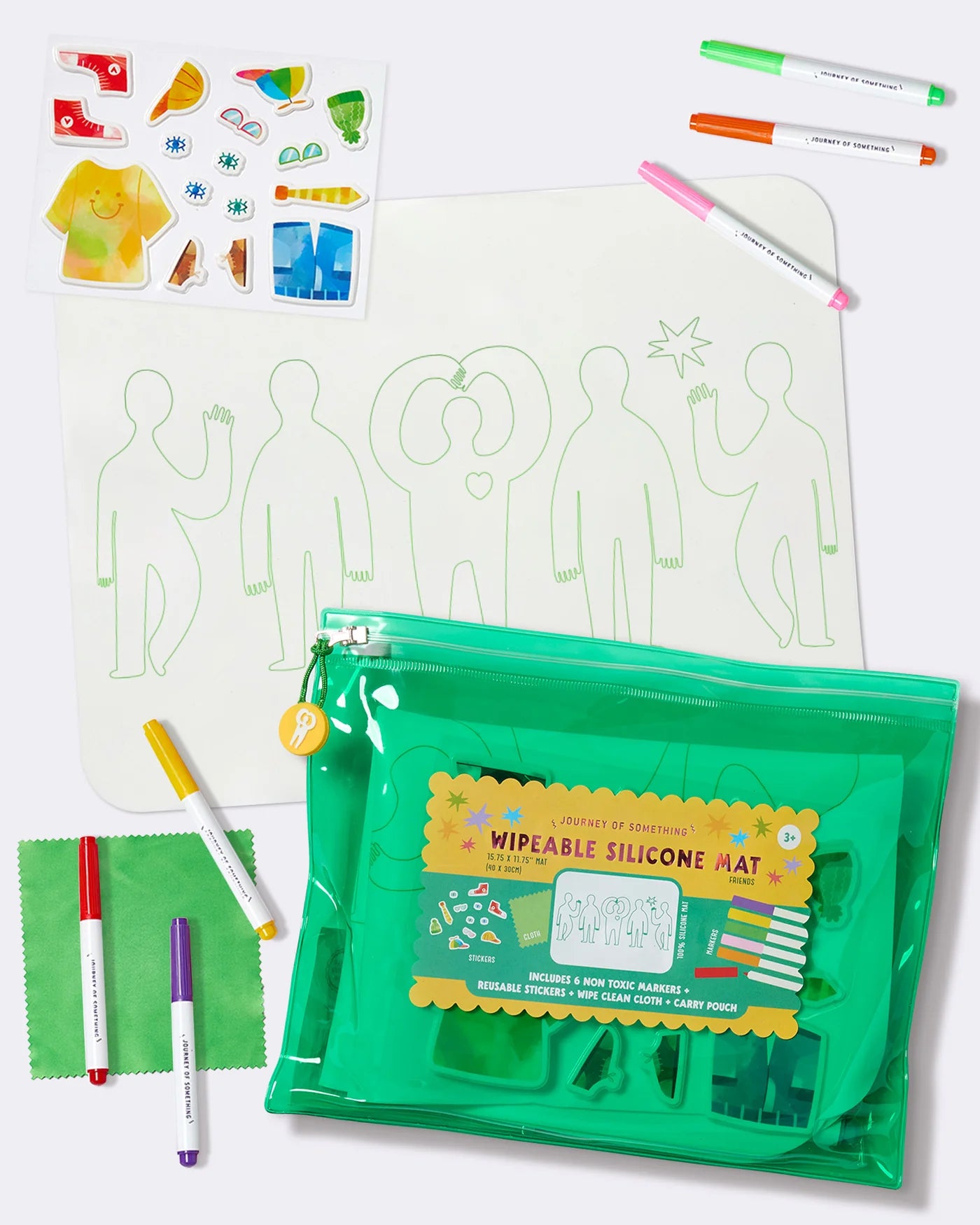 Journey Of Something Wipeable Silicone Colouring Mat - Assorted