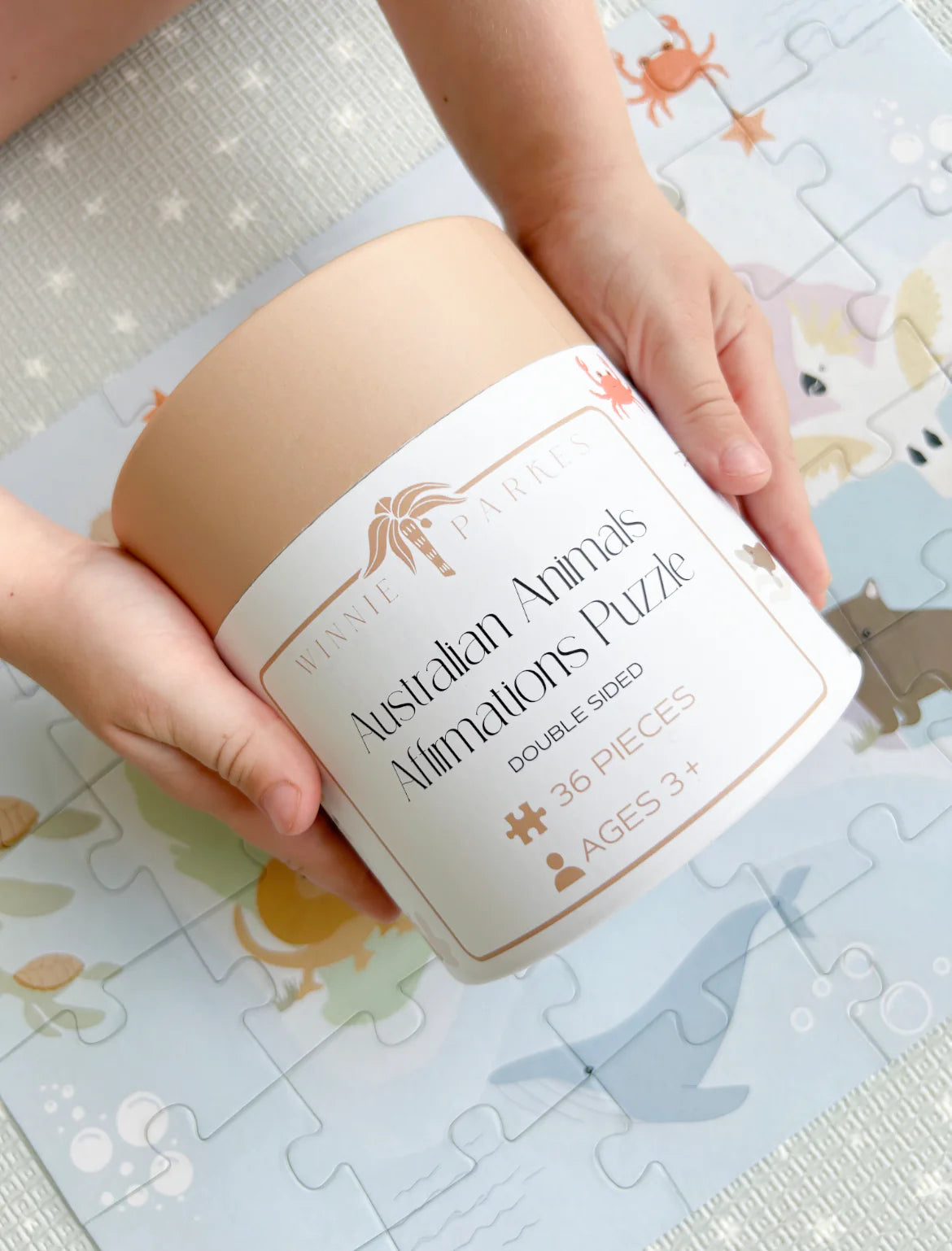 Winnie Parkes Animals Affirmations Puzzle - Double Sided