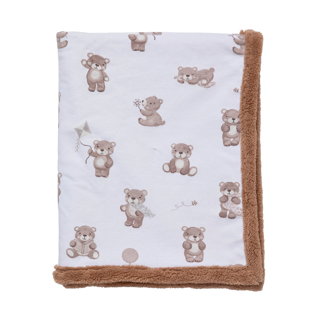 Living Textiles Sherpa Pram Blanket - Assorted