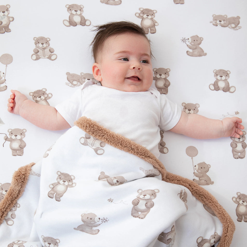 Living Textiles Sherpa Pram Blanket - Assorted