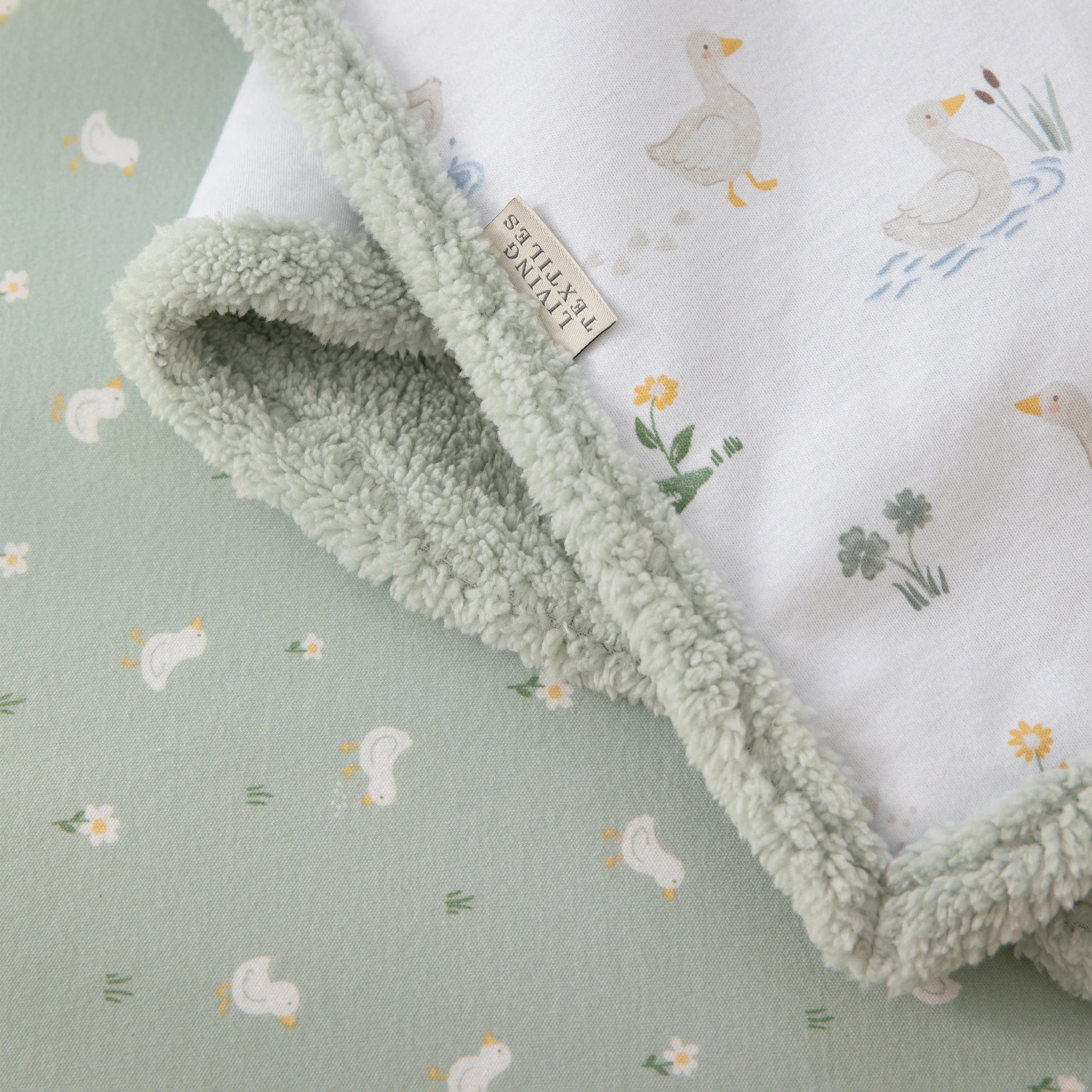 Living Textiles Sherpa Pram Blanket - Assorted