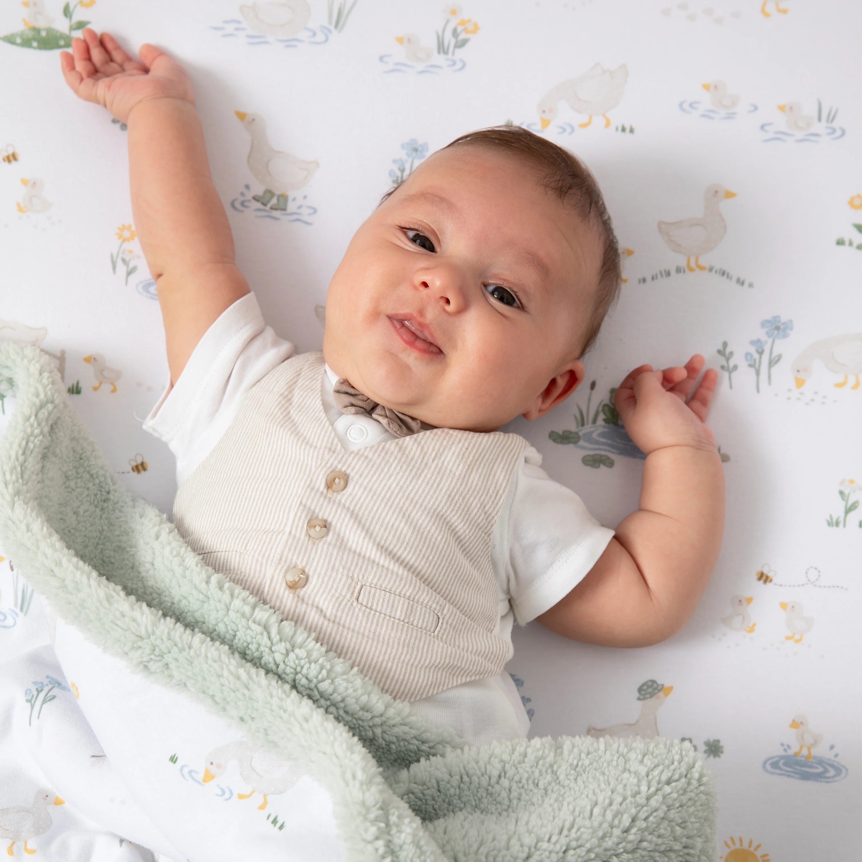 Living Textiles Sherpa Pram Blanket - Assorted
