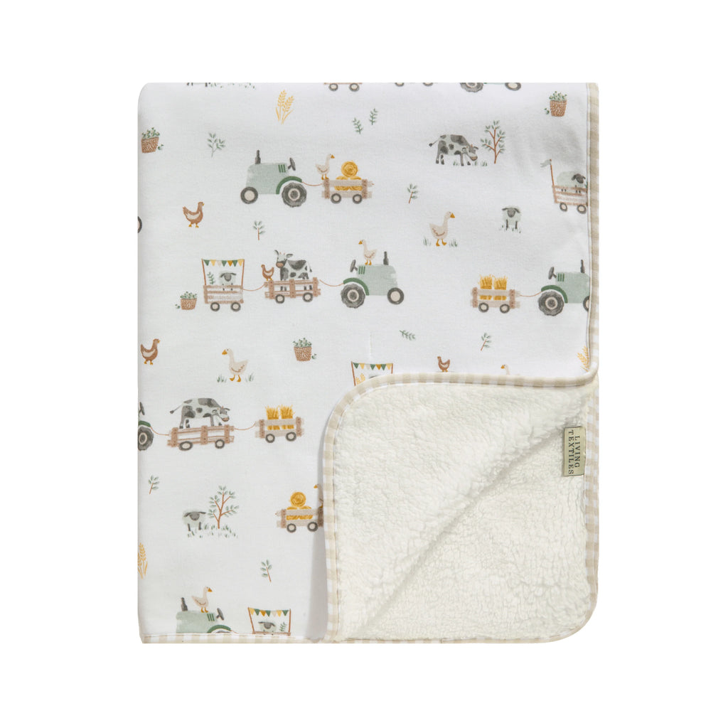 Living Textiles Sherpa Pram Blanket - Assorted