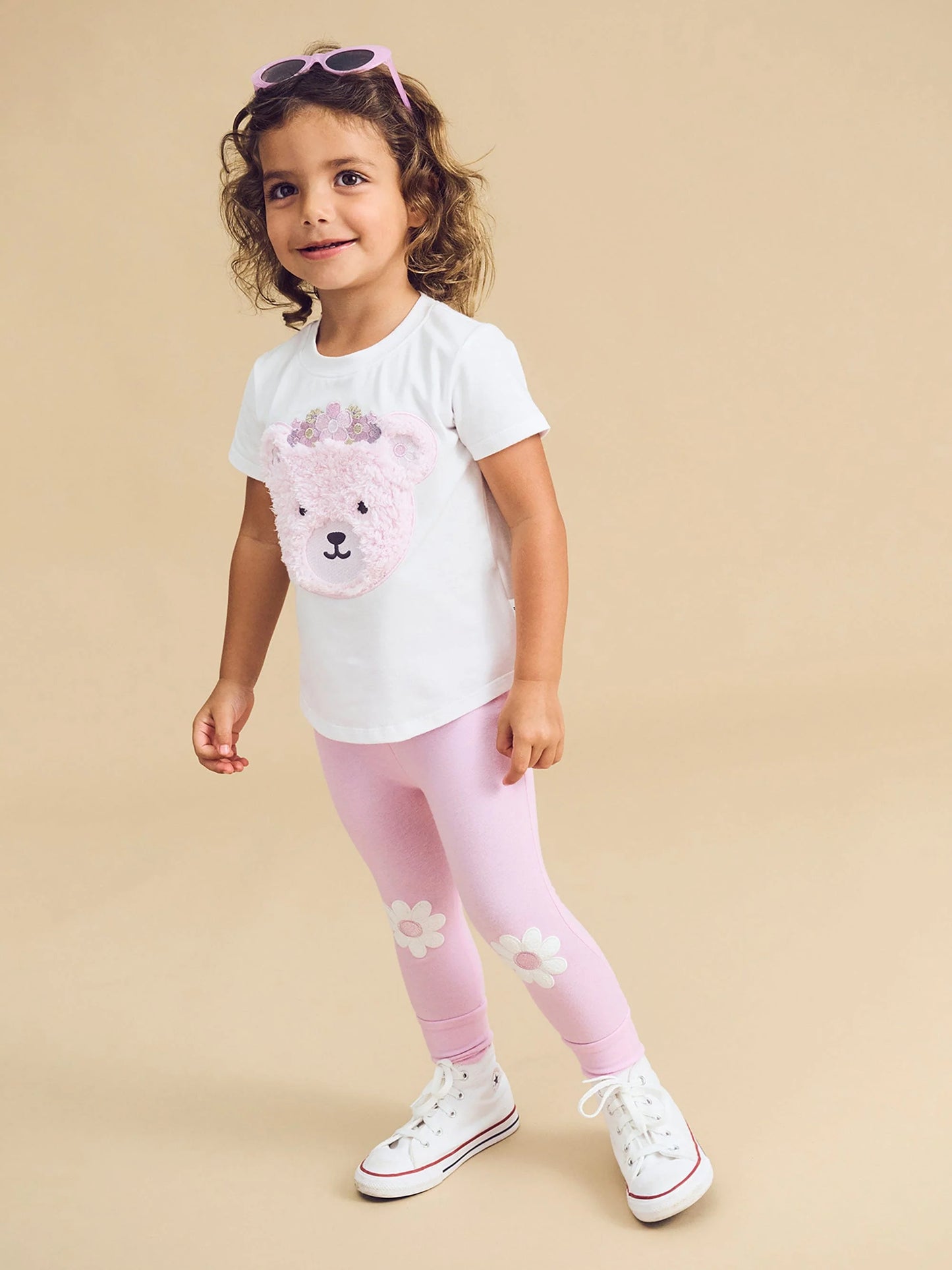 Huxbaby Daisy Furry Bear T-Shirt