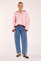 Feather & Noise Ember Knit Pink Burgundy