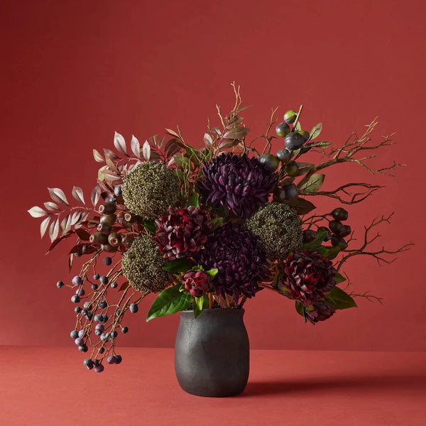 Rogue Home Chrysanthemum Fig Garden Mix Small Maliah Pot Purple