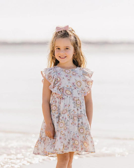 Bebe Abby Print Tiered Dress