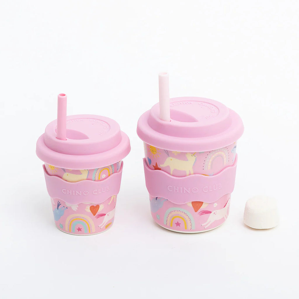 Chino Club Pink Unicorn Kids Keep Cup (8oz)