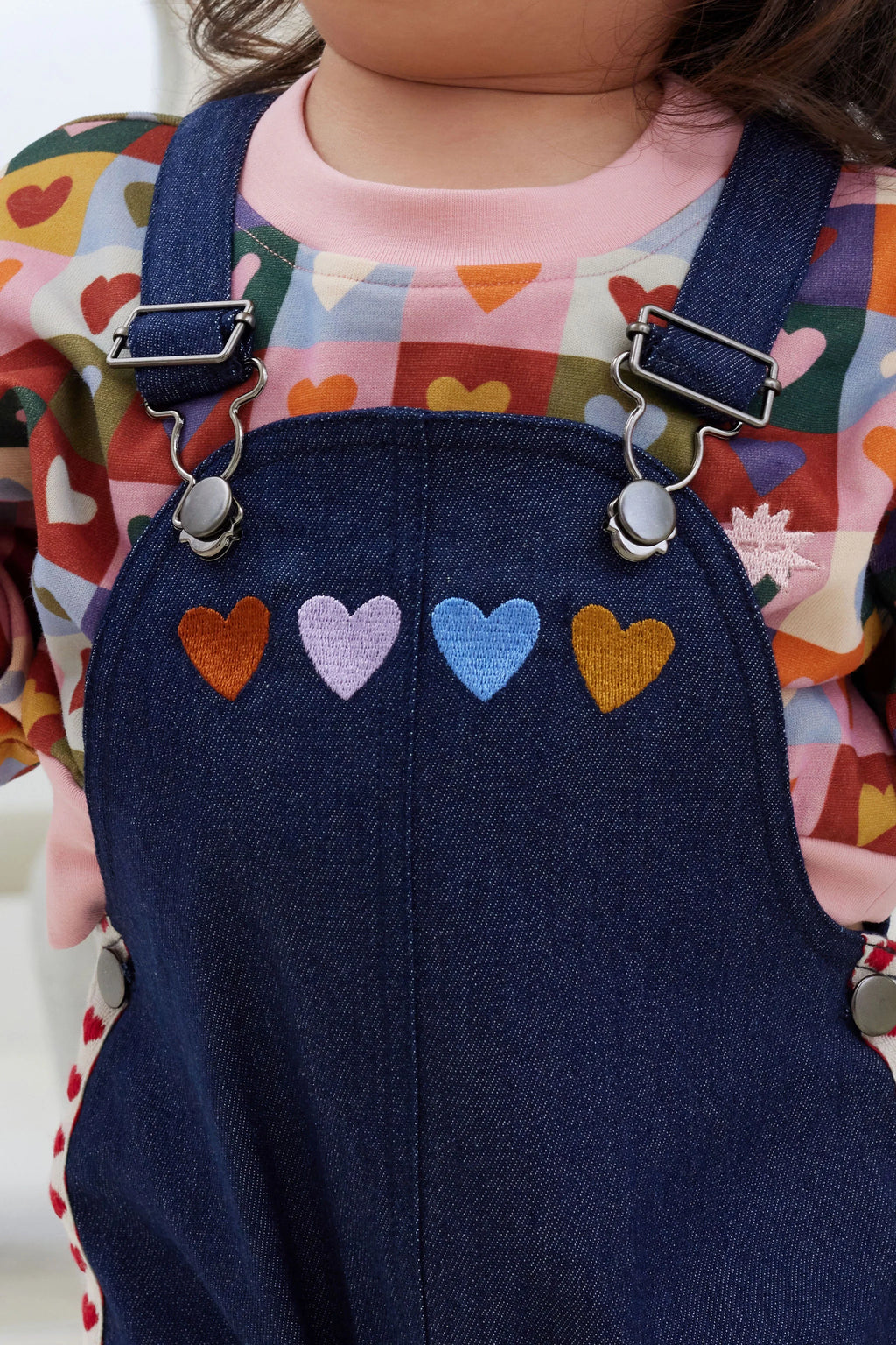 Kapow Kids Denim Love Overalls