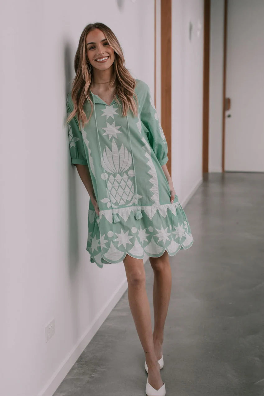 Joop & Gypsy Le Marias Short Dress- Green