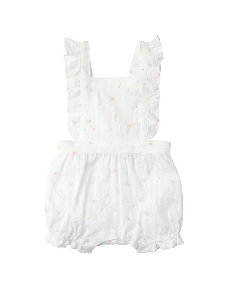 Fox & Finch Palm Cove Ditsy Print Frill Overall