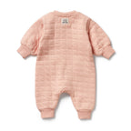 Wilson & Frenchy Pretty Pink Organic Quilted Growsuit