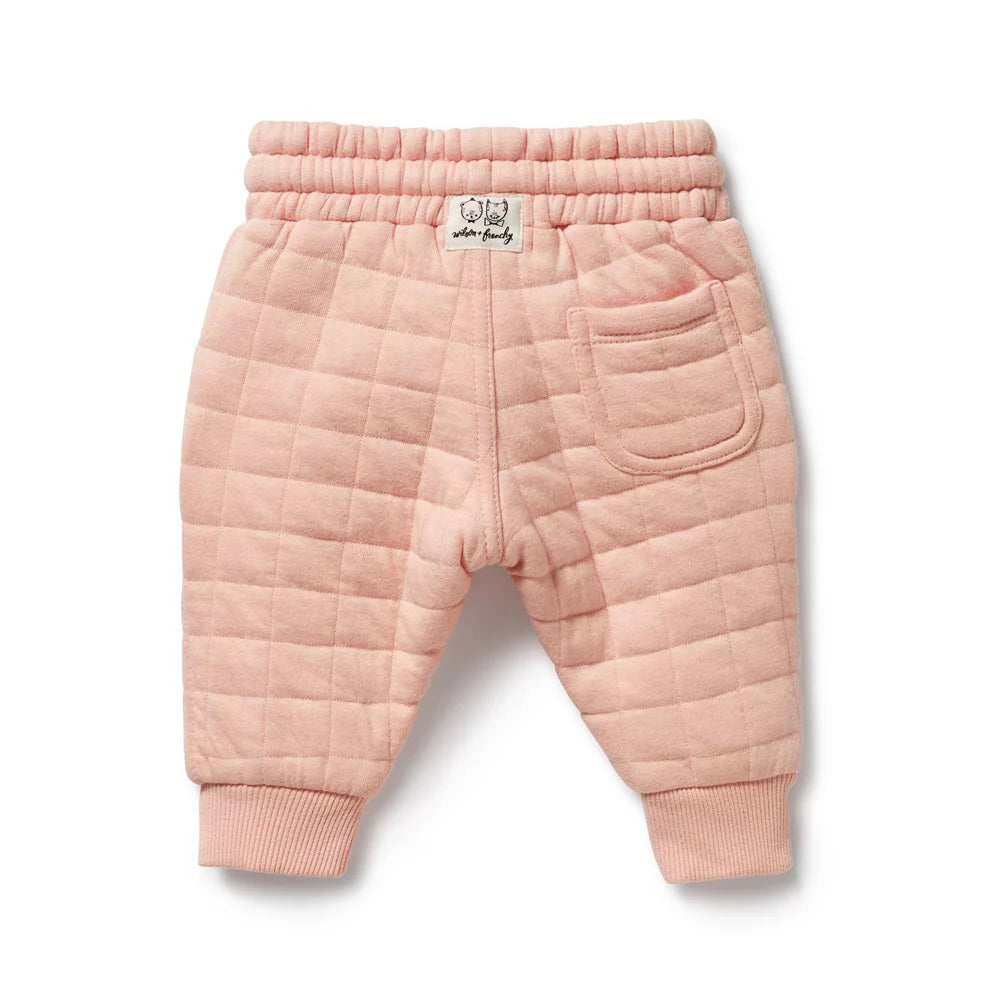 Wilson & Frenchy Pretty Pink Organic Quilted Sweat Pant
