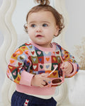 Kapow Kids Heart Checkerboard Sweater