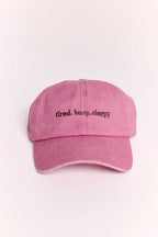Feather & Noise Gigi Washed Denim Cap Tired, Busy, Sleepy Pink