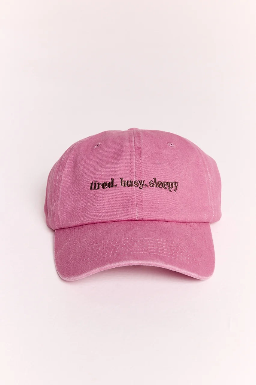 Feather & Noise Gigi Washed Denim Cap Tired, Busy, Sleepy Pink