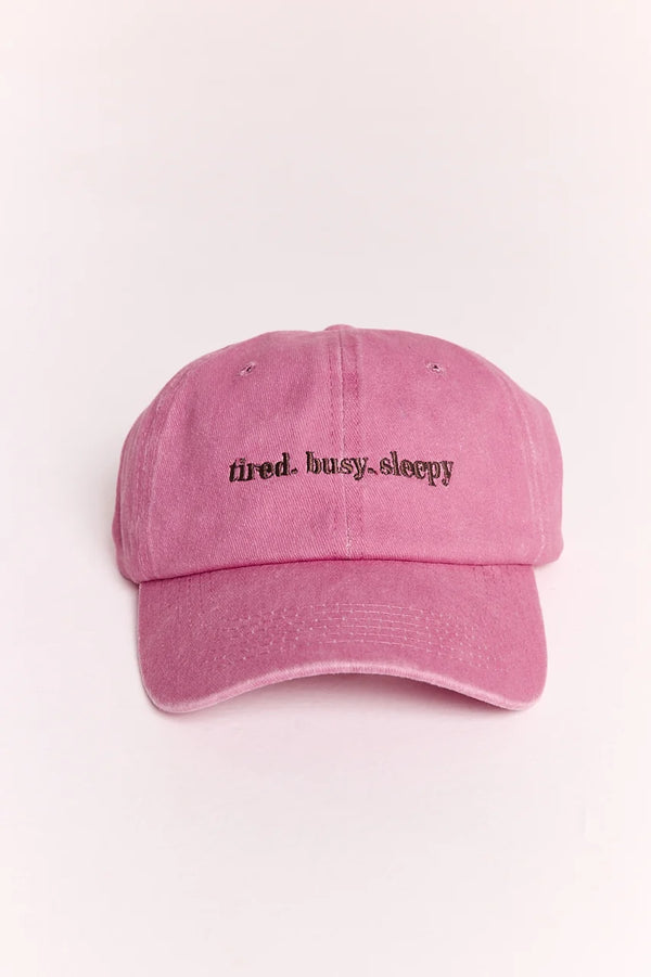 Feather & Noise Gigi Washed Denim Cap Tired, Busy, Sleepy Pink