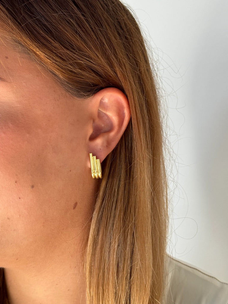 Zafino Elly Hoop Gold Earrings