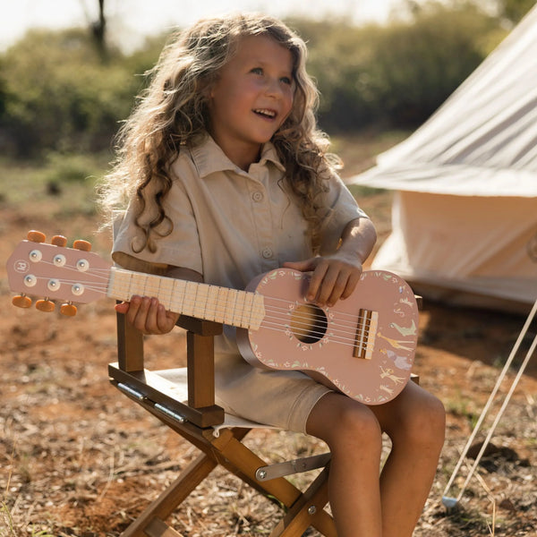 Little Dutch Safari Friends Wooden Guitar
