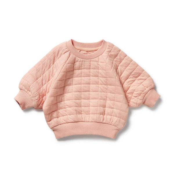 Wilson & Frenchy Pretty Pink Organic Quilted Sweat