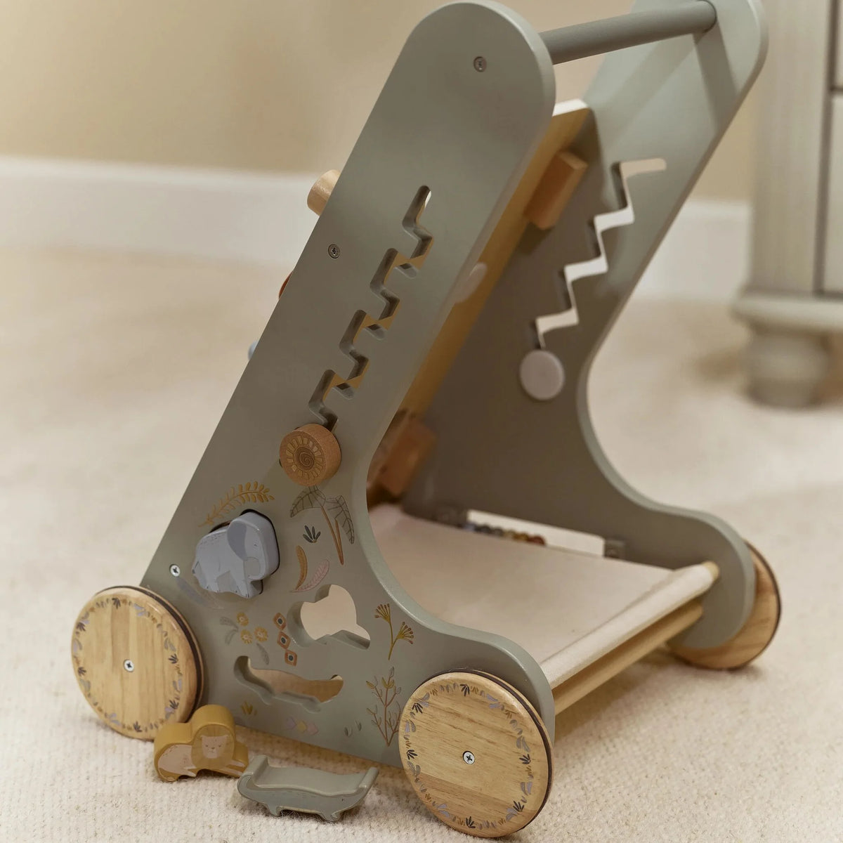 Little Dutch Safari Friends Wooden Baby Activity Walker