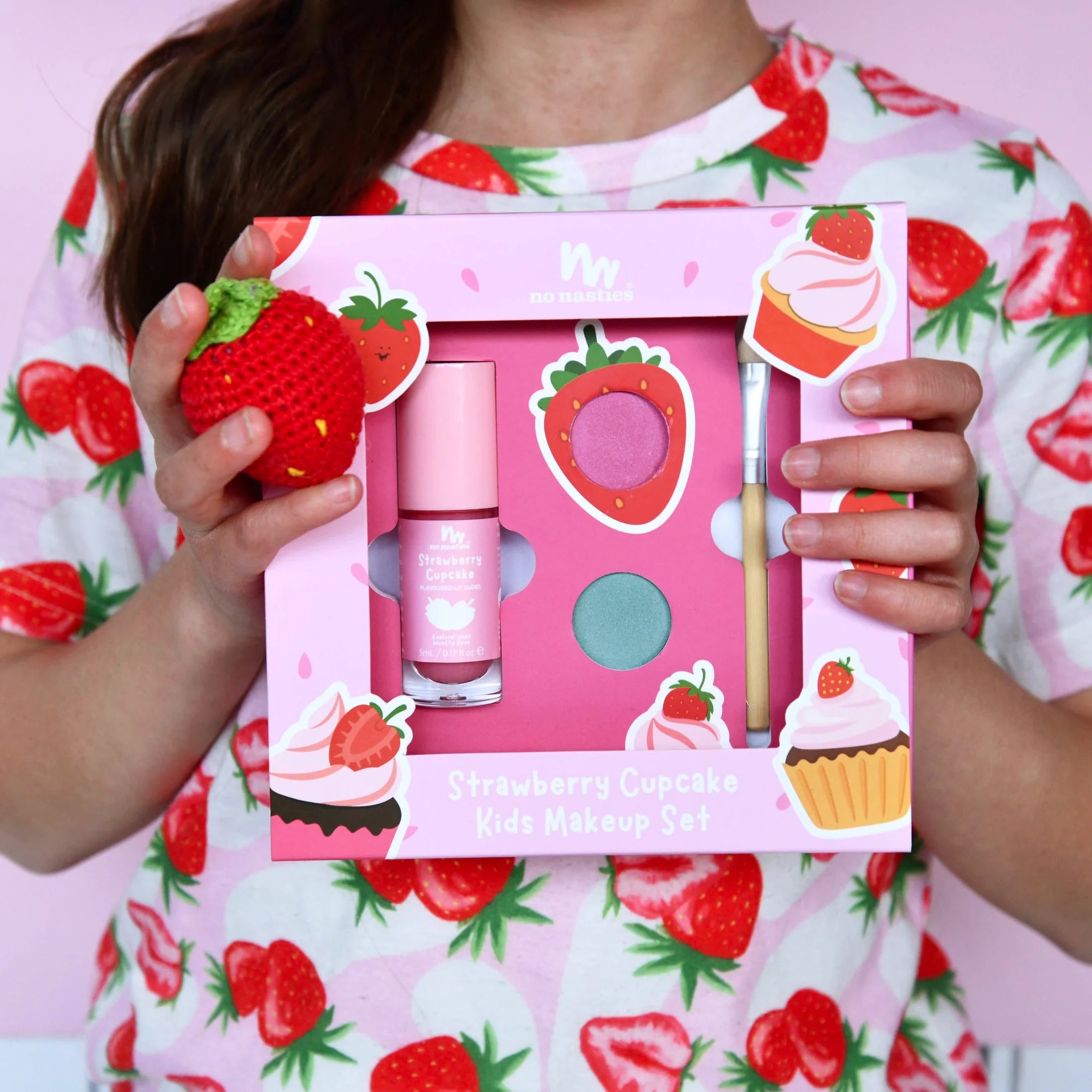 No Nasties Strawberry Cupcake Natural Makeup Gift Set