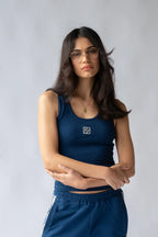 Araminta James-Mio Rib Tank-Estate Blue